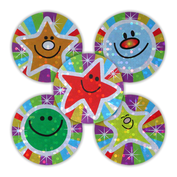 Sticker Rainbow Smiles And Stars Variety Sheet Superstickers